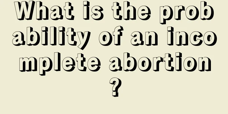 What is the probability of an incomplete abortion?