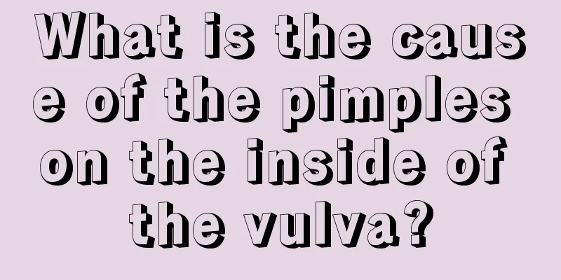 What is the cause of the pimples on the inside of the vulva?