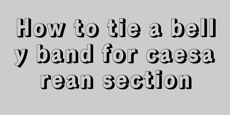 How to tie a belly band for caesarean section