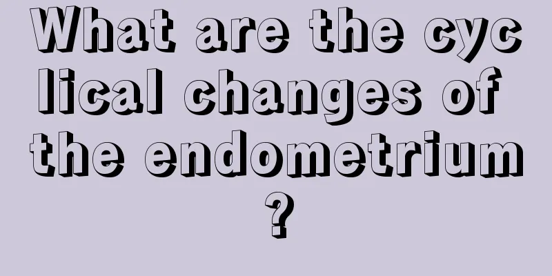 What are the cyclical changes of the endometrium?