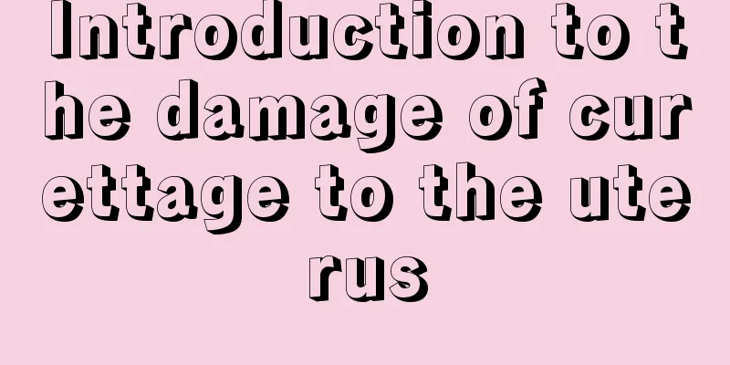 Introduction to the damage of curettage to the uterus