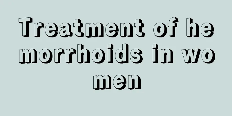 Treatment of hemorrhoids in women