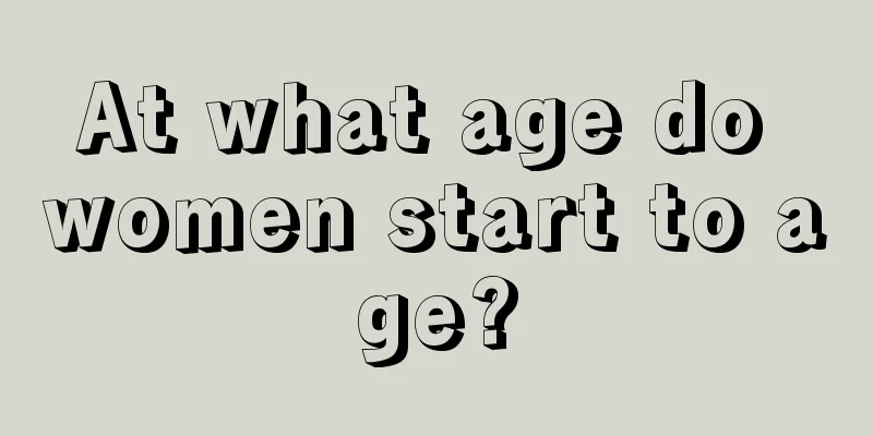 At what age do women start to age?