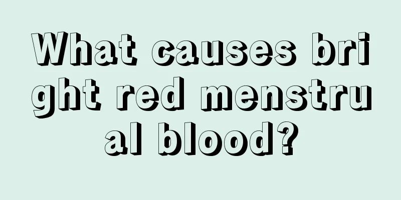 What causes bright red menstrual blood?