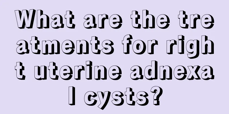 What are the treatments for right uterine adnexal cysts?