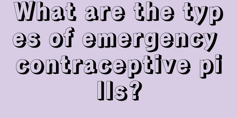 What are the types of emergency contraceptive pills?