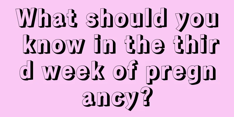 What should you know in the third week of pregnancy?