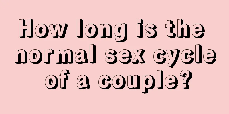 How long is the normal sex cycle of a couple?