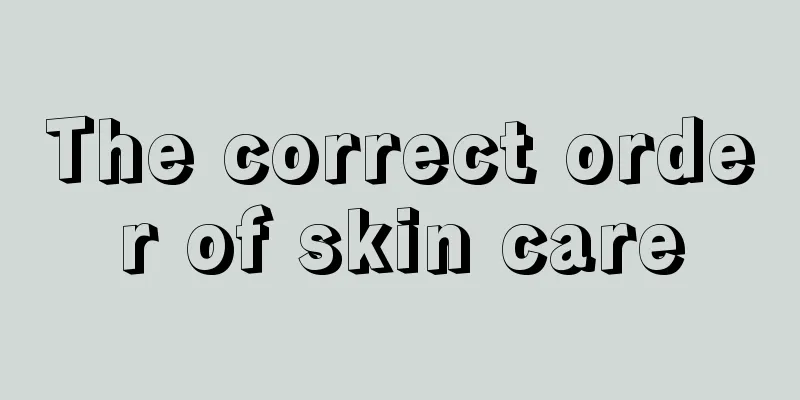 The correct order of skin care