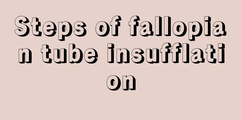 Steps of fallopian tube insufflation