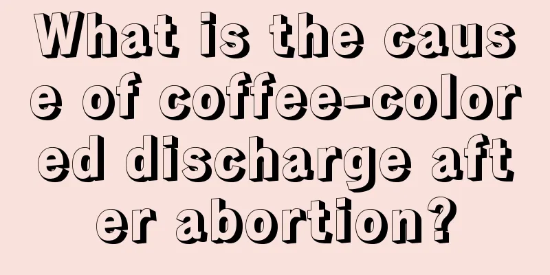 What is the cause of coffee-colored discharge after abortion?