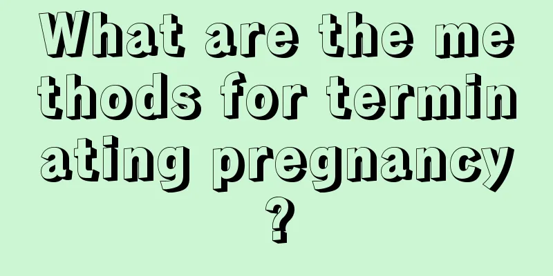 What are the methods for terminating pregnancy?