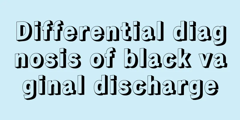 Differential diagnosis of black vaginal discharge