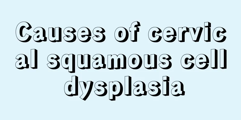 Causes of cervical squamous cell dysplasia