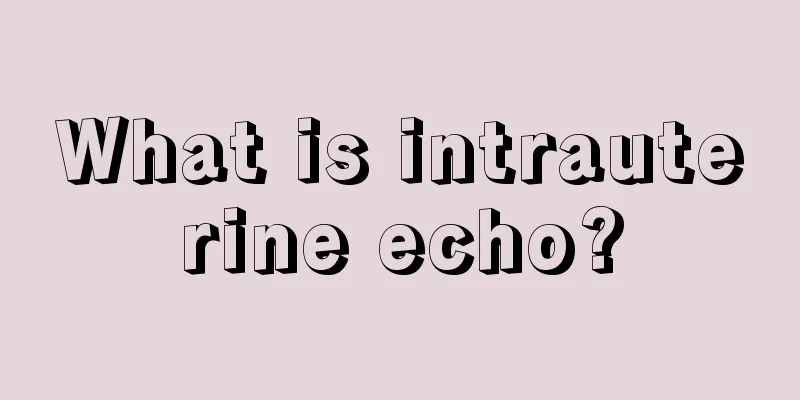 What is intrauterine echo?