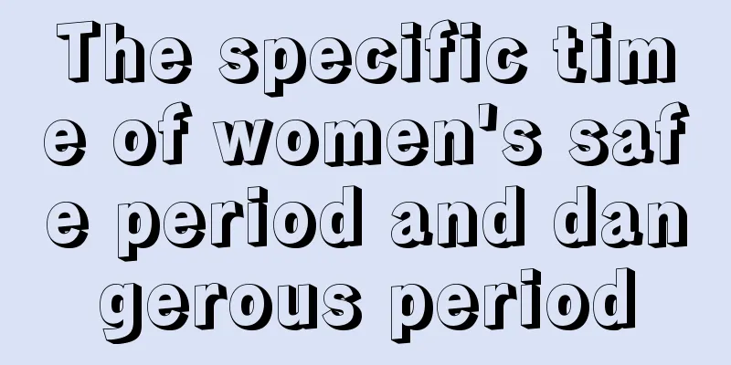 The specific time of women's safe period and dangerous period