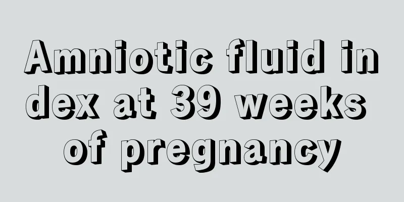 Amniotic fluid index at 39 weeks of pregnancy