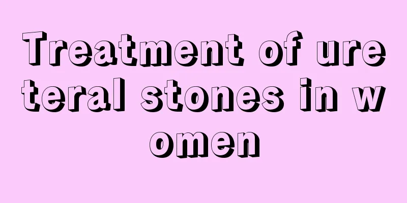 Treatment of ureteral stones in women