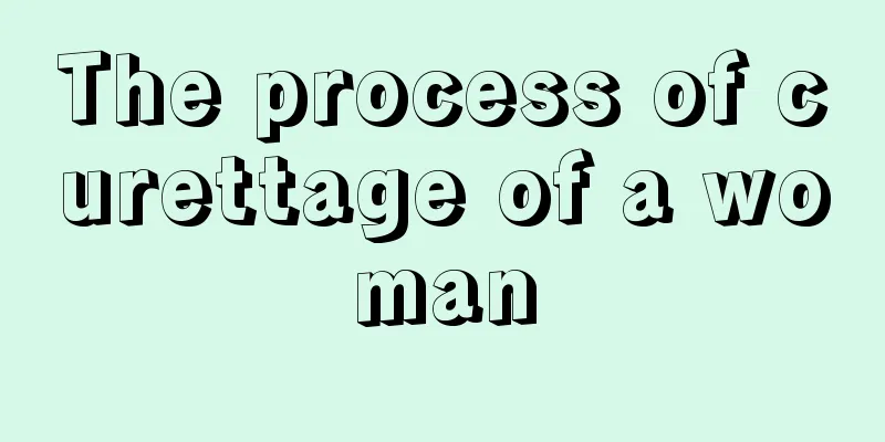 The process of curettage of a woman