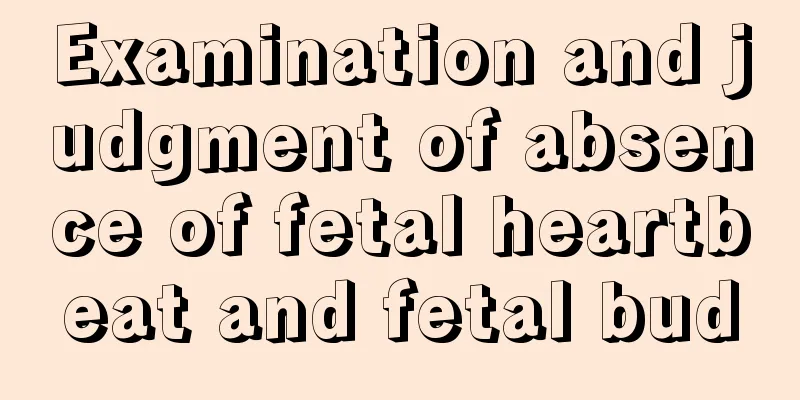 Examination and judgment of absence of fetal heartbeat and fetal bud