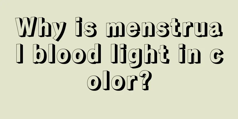 Why is menstrual blood light in color?