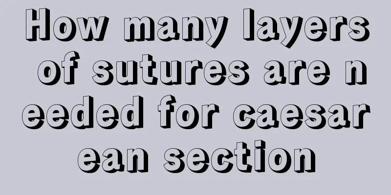 How many layers of sutures are needed for caesarean section