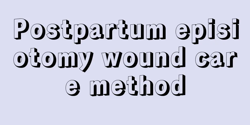 Postpartum episiotomy wound care method