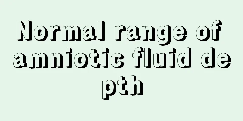 Normal range of amniotic fluid depth