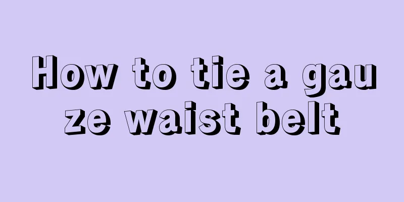 How to tie a gauze waist belt