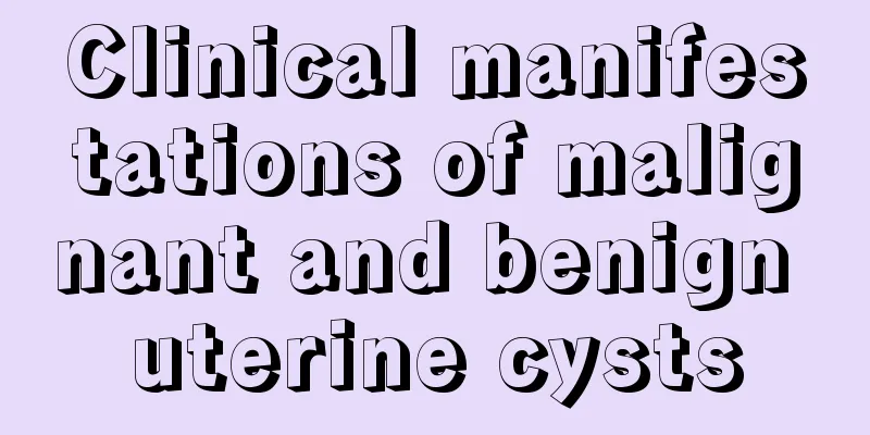 Clinical manifestations of malignant and benign uterine cysts