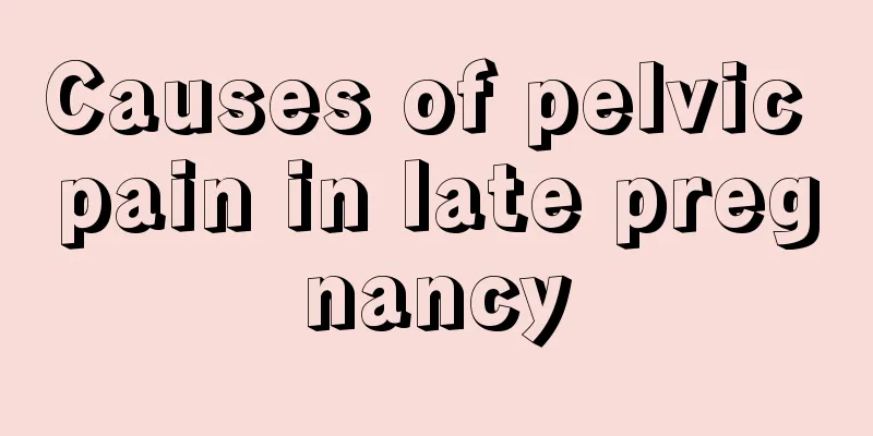 Causes of pelvic pain in late pregnancy