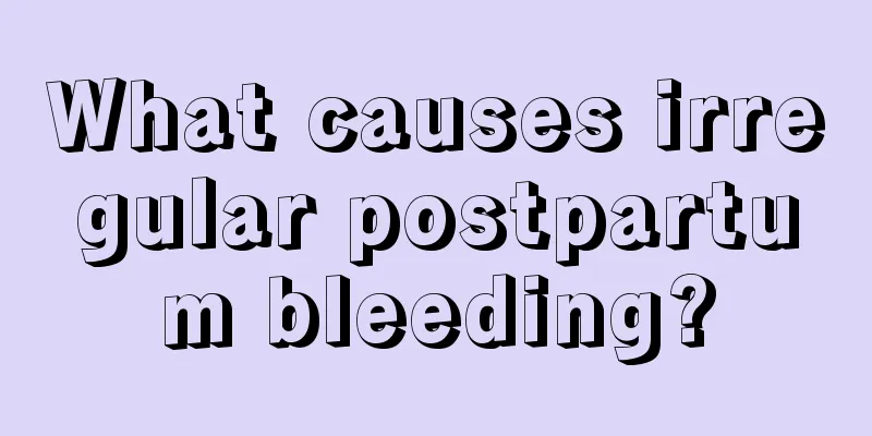 What causes irregular postpartum bleeding?