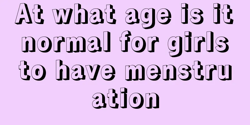 At what age is it normal for girls to have menstruation