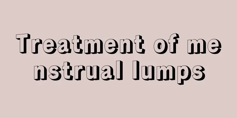 Treatment of menstrual lumps