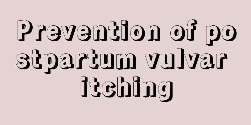 Prevention of postpartum vulvar itching