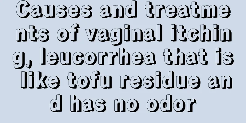 Causes and treatments of vaginal itching, leucorrhea that is like tofu residue and has no odor