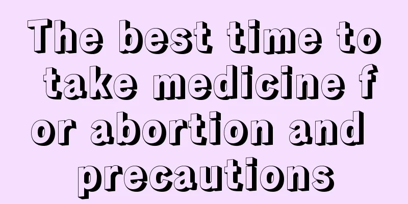 The best time to take medicine for abortion and precautions