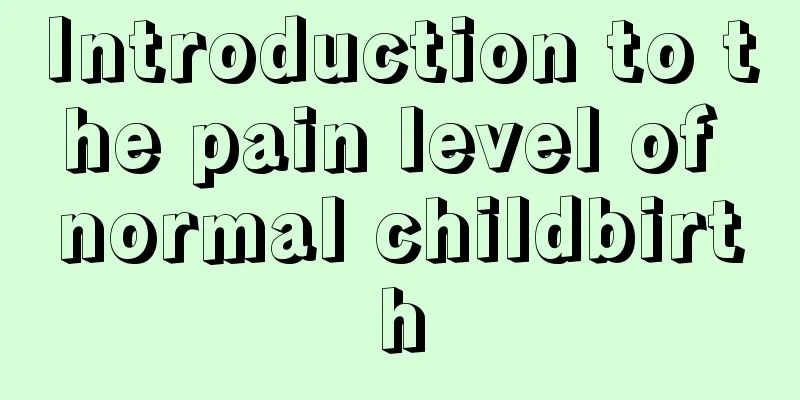 Introduction to the pain level of normal childbirth