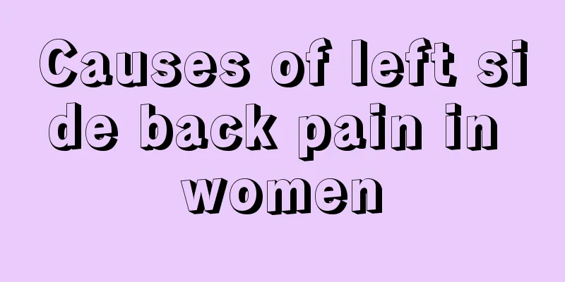 Causes of left side back pain in women