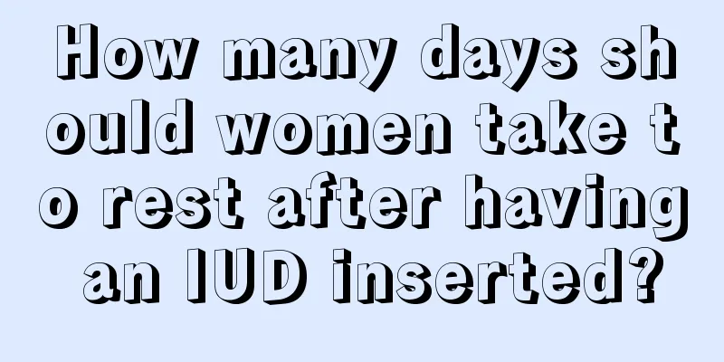 How many days should women take to rest after having an IUD inserted?