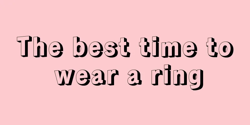 The best time to wear a ring