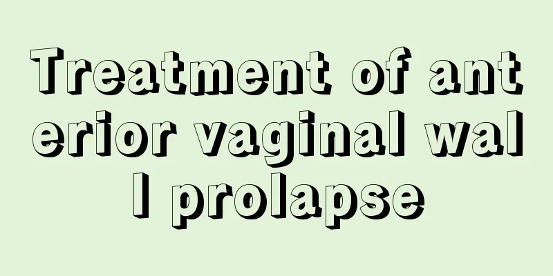 Treatment of anterior vaginal wall prolapse