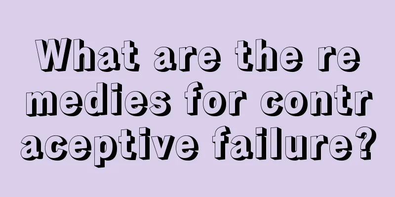 What are the remedies for contraceptive failure?