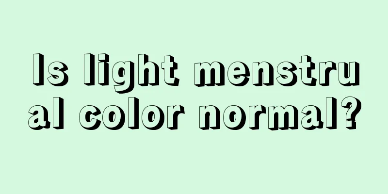 Is light menstrual color normal?