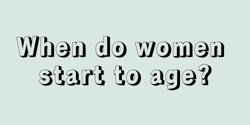 When do women start to age?