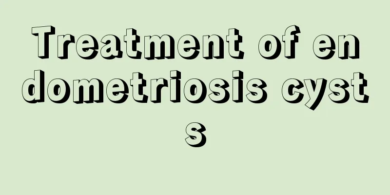 Treatment of endometriosis cysts