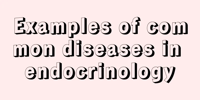 Examples of common diseases in endocrinology