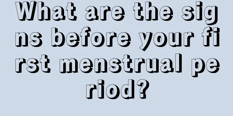 What are the signs before your first menstrual period?