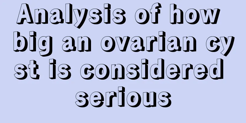 Analysis of how big an ovarian cyst is considered serious