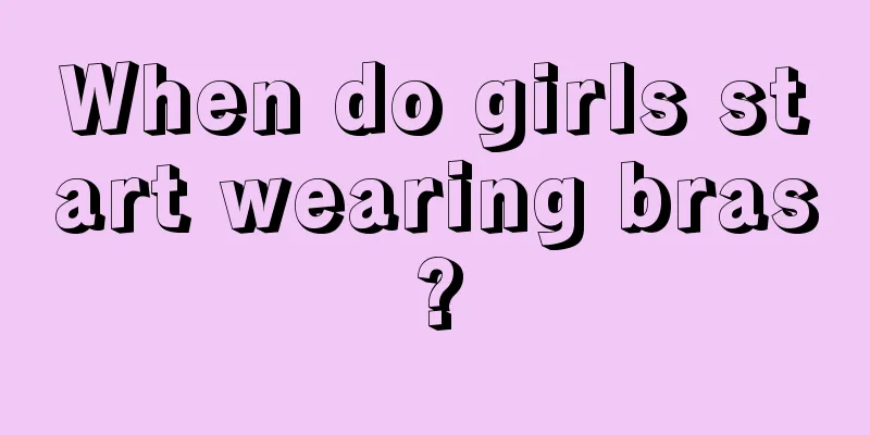 When do girls start wearing bras?